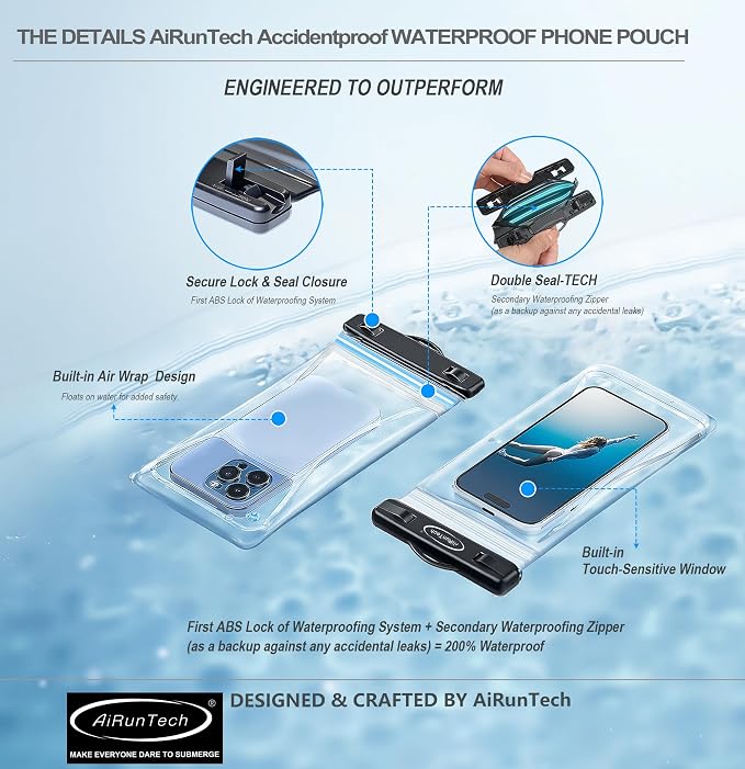 AiRunTech Waterproof Dry Bag and Waterproof Cell Phone Bag - Image 2