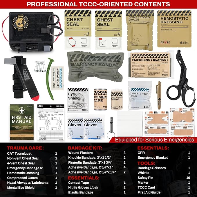 RHINO RESCUE Car Tactical IFAK Trauma Kit - Image 7
