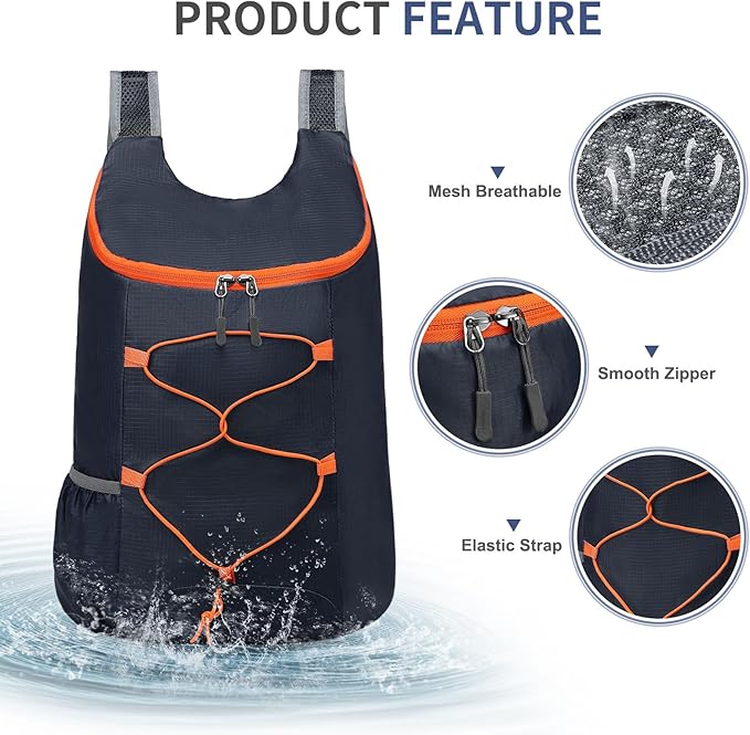 20L Hiking-Daypack Lightweight Foldable Travel Packable Backpack - Image 4