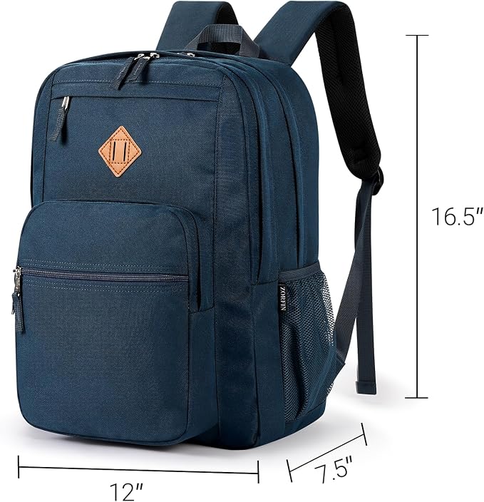 ZORFIN 26L Backpack for College, and Travel: Water Resistant Bookbag - Image 3