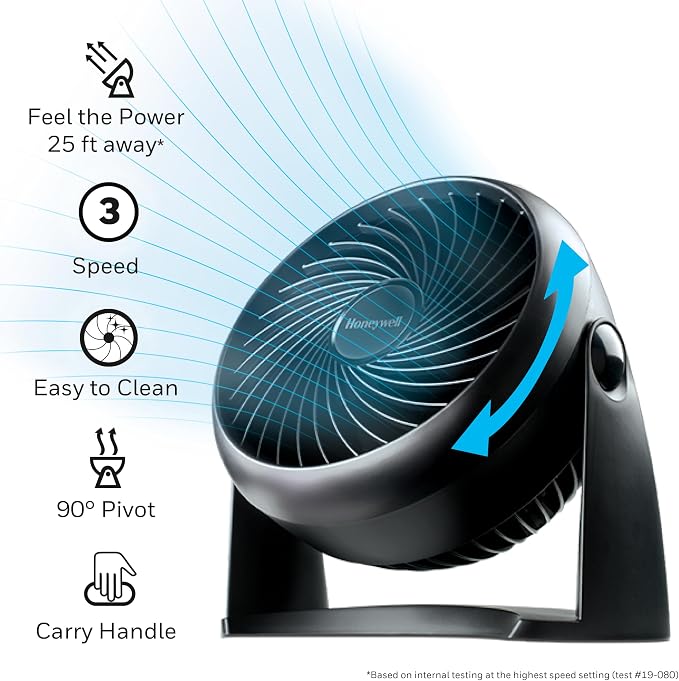 Honeywell HT-900 TurboForce Air Circulator Fan Black - Image 2