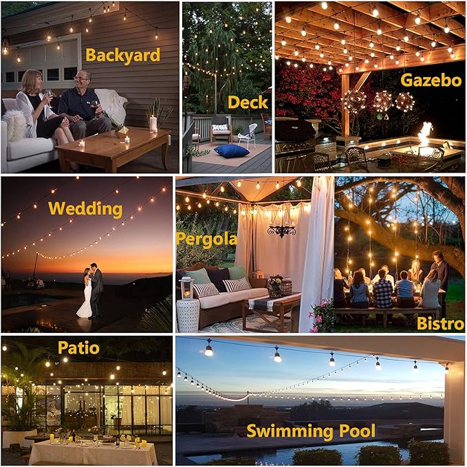 Outdoor String Lights for Outside 48FT - Image 4