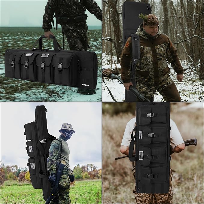 TORIBIO Double Rifle Case Soft Bag 32" 34" 36" 42" 46" 48'' 51“ 55” Gun Case - Image 8
