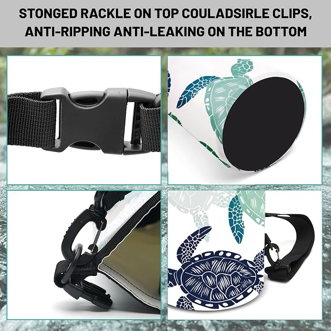 Waterproof Dry Bag, Roll Top Sea Turtle Small Waterproof Backpack 5L/10L/20L - Image 3