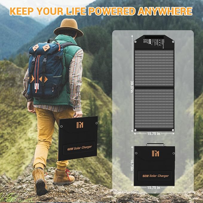 60W Portable Solar Panels Charger - Image 7