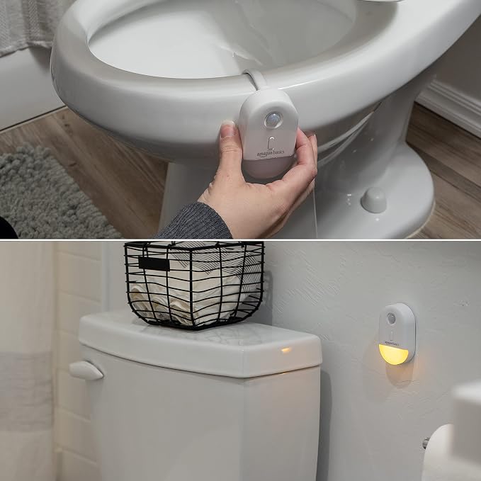 Amazon Basics Color Changing LED Toilet Bowl Motion Sensor Light, Battery - Image 5