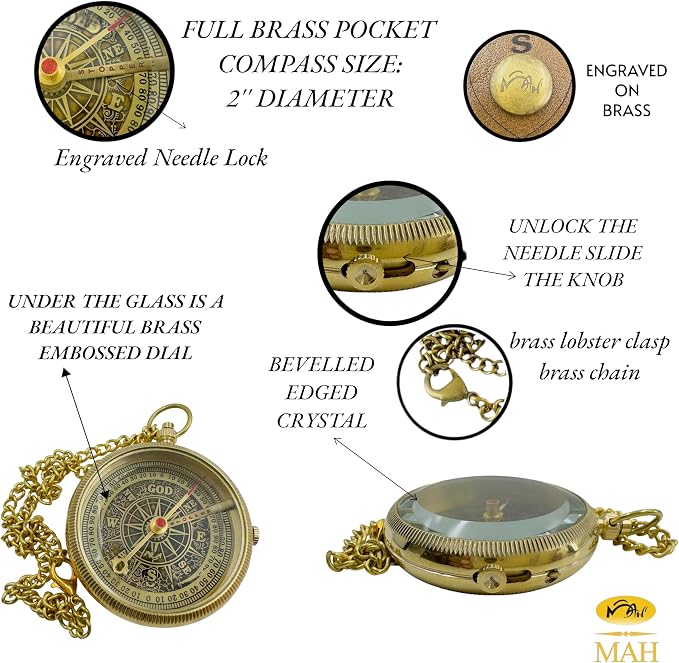 Brass Compass Gift to My Son Never Forget I Love You, Sentimental Keepsake from - Image 7
