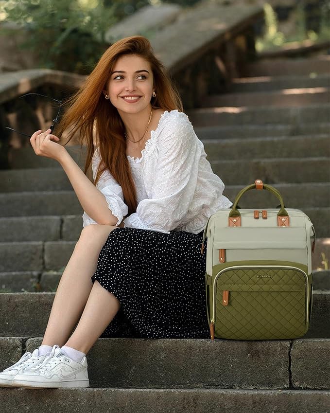 LOVEVOOK Laptop Backpack for Women, 17.3'' Waterproof Nurse Bag Teacher Work - Image 2