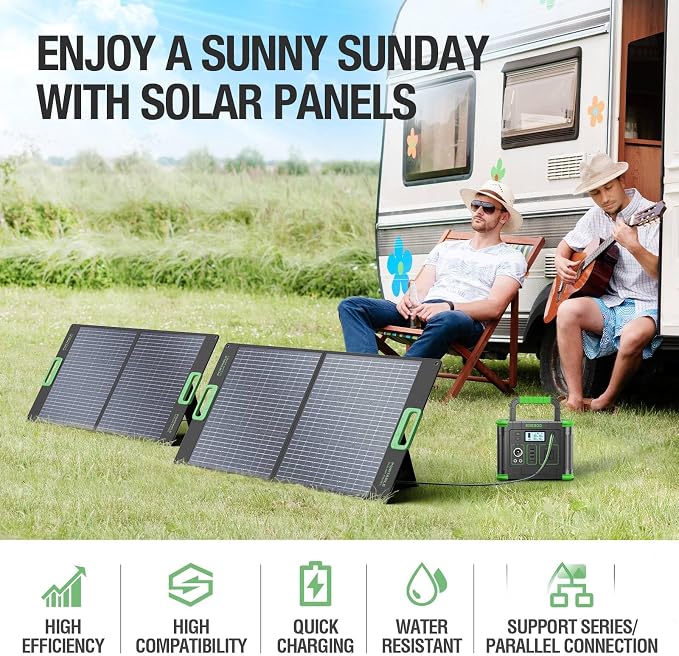 100W Portable Solar Panel for Power Station Generator, 23.5% High Efficiency - Image 4