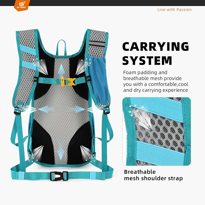 SKYSPER Small Hiking Backpack - 15L Travel Daypack Lightweight Bag Water - Image 4