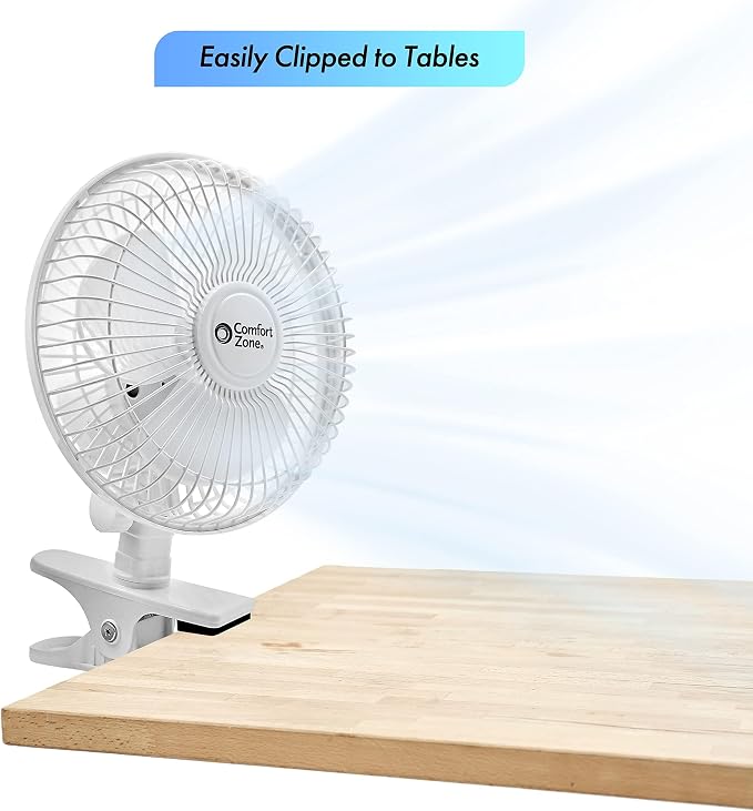 Comfort Zone Portable Clip on Fan - Image 2