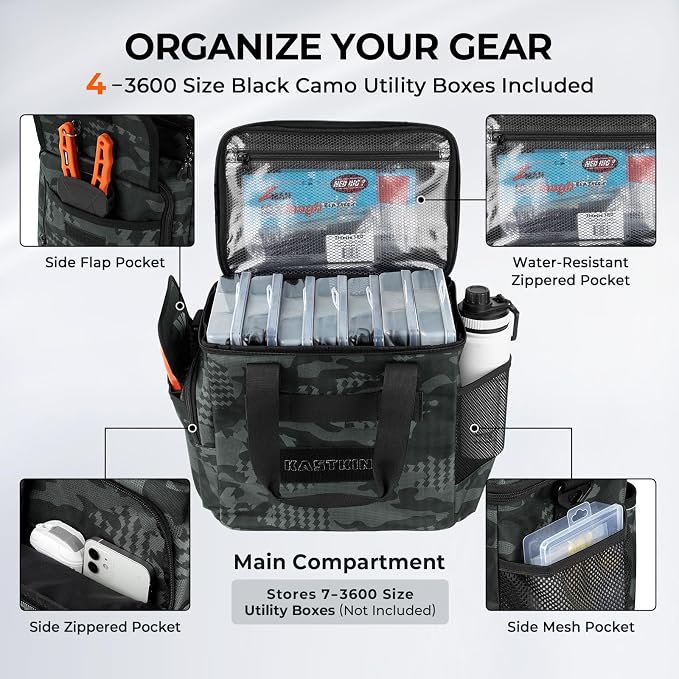KastKing BaitSpace Fishing Tackle Bag - Image 4