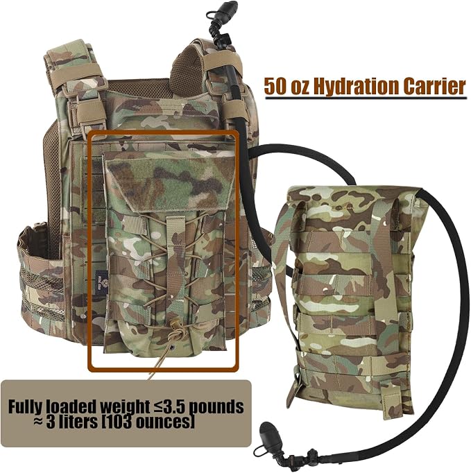 PETAC GEAR 1.5L / 3L Tactical Hydration Pack，Molle Carrier Pouch - Image 5