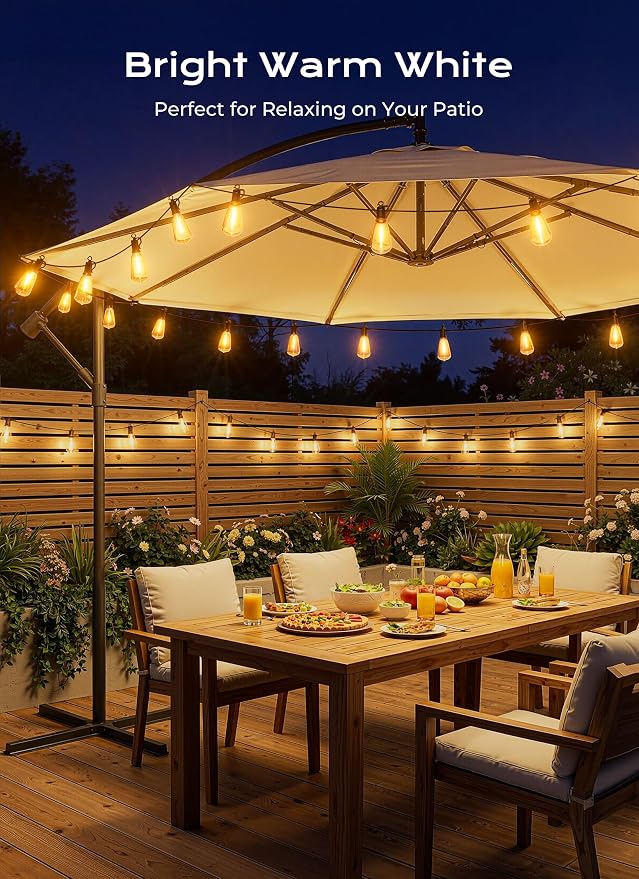 Brightown 108FT Solar String Lights Outdoor Waterproof, Patio Lights - Image 2