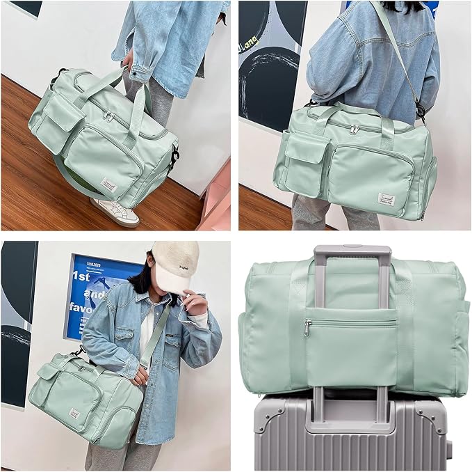 Suruid Travel Duffel Bag with Shoes Compartment Sports Gym Bag with Dry Wet - Image 6
