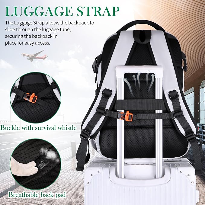 FENGDONG Durable Waterproof Travel Laptop Backpack 17.3 inch, Large College - Image 5