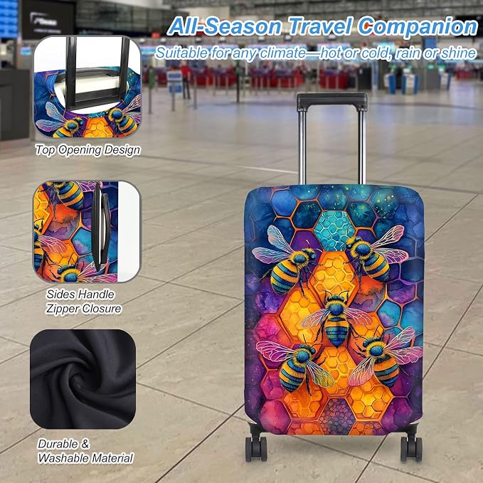Luggage Cover Protector for 26-28 Inch Suitcases, TSA Approved Elastic Travel - Image 3