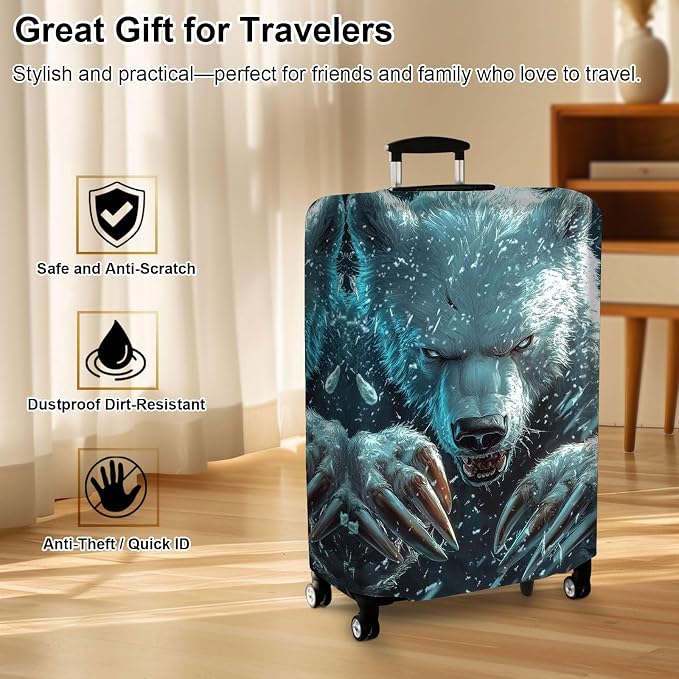 Luggage Cover Protector for 19-20 Inch Suitcases, TSA Approved Elastic Travel - Image 7