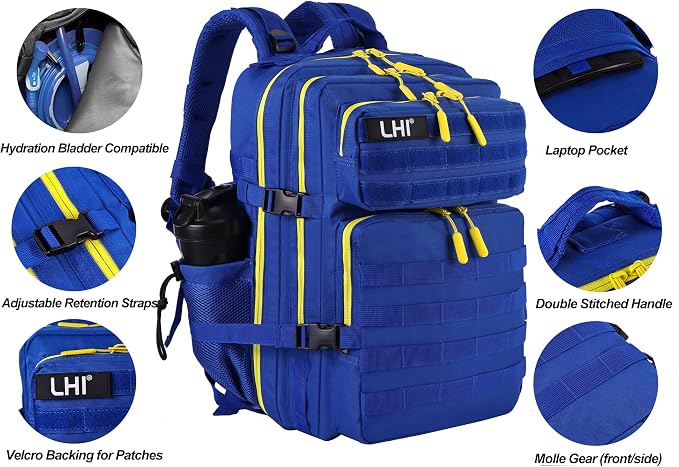 LHI Military Tactical Backpack for Men and Women 45L Army 3 Days Assault Pack - Image 5