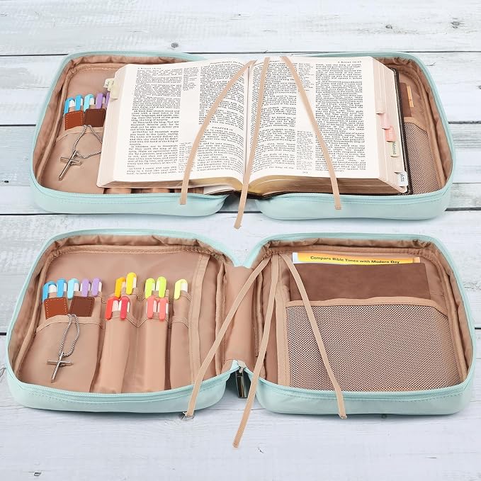 FINDCOZY Bible Cover for Women, Durable Carrying Book Case Church Bag for - Image 3