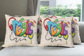 Ambesonne Music Throw Pillow Cushion Case Pack of 4, Illustration of Graffiti by Ambesonne