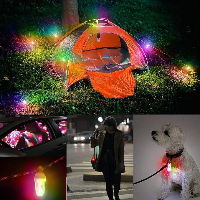 USB Mini LED Lantern, 2 Pack Waterproof EDC Keychain LED Flashlight - Image 8