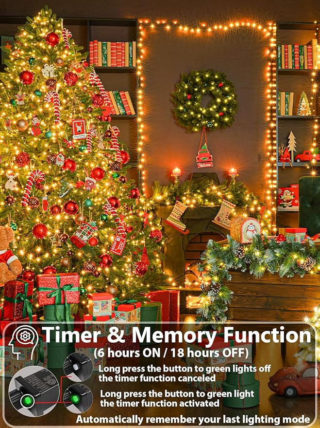 Super-Long 165FT 500 LED Christmas Tree Decor String Lights Indoor Outdoor - Image 3