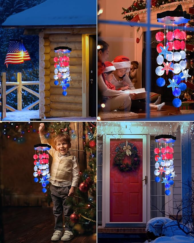 Toodour Solar Decorative Lights Outdoor, Solar Wind Chimes Outside Decorative - Image 5