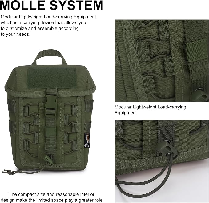 Mardingtop Molle Admin Pouch, EDC Pouch, Tactical Drawstring Pouch, Utility - Image 4