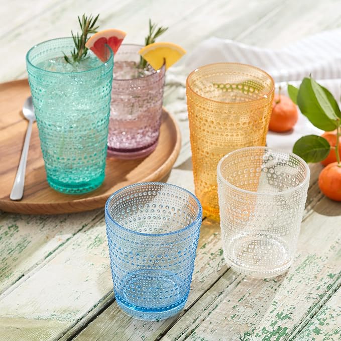 Santa Fe Blue Set of 6 Premium Acrylic DOF Glasses 16 oz – Unbreakable Drinkware - Image 6