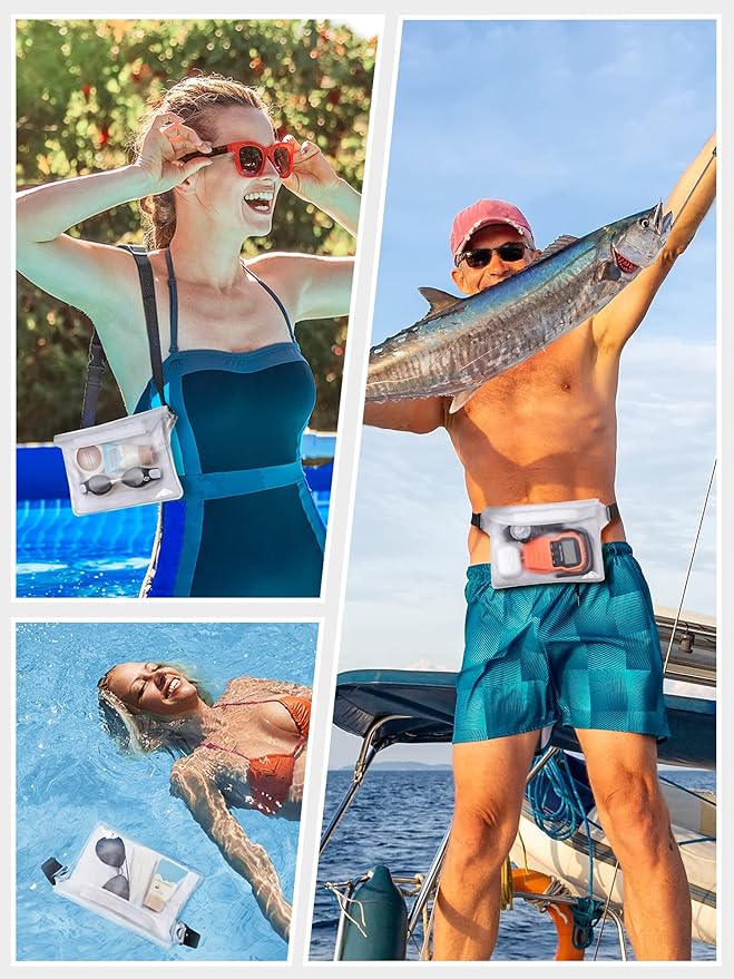HEETA Waterproof Fanny Pack, Waterproof Pouch Dry Bag 2/3/4 Pack - Image 6