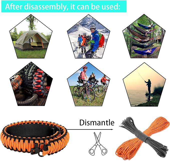 Double Braide 550LB Shotgun Sling 2 Point Paracord Rifle Sling, Non-Slip - Image 6