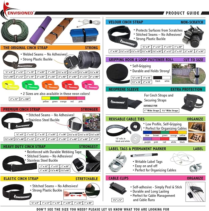 Reusable Cinch Straps 1" x 15" - Image 7
