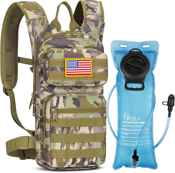 NOOLA Hydration Backpack with 3L TPU Water Bladder, Tactical Molle Water by NOOLA