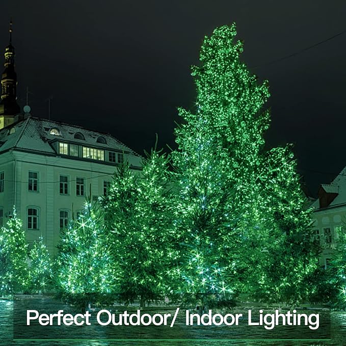 suddus Green Christmas Lights, 33ft 100 LED String Lights - Image 6