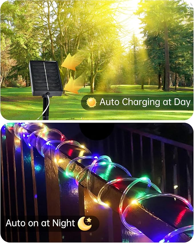 MERRIMAX M Solar Rope Lights Outdoor, 72FT 200LED Solar String Lights - Image 4