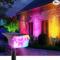 AUDERWIN Solar Spot Lights Outdoor, 9 Lighting Modes RGB, Solar Lights Outdoor by AUDERWIN