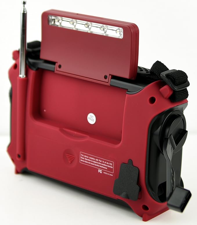 Kaito KA500IP-RED Voyager Solar/Dynamo AM/FM/SW NOAA Weather Radio - Image 7