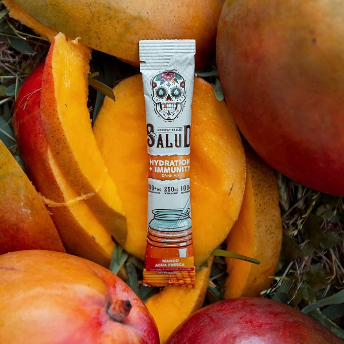 Salud 2-in-1 Hydration Packets + Immunity Electrolytes Powder, Mango - Image 9