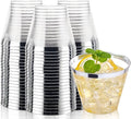 I00000 200pcs Silver Disposable Plastic Cups 9 oz Clear Plastic Cups Old by I00000