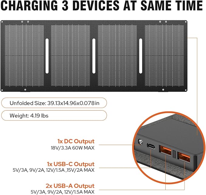 Portable Solar Generator, 300W Portable Power Station - Image 7