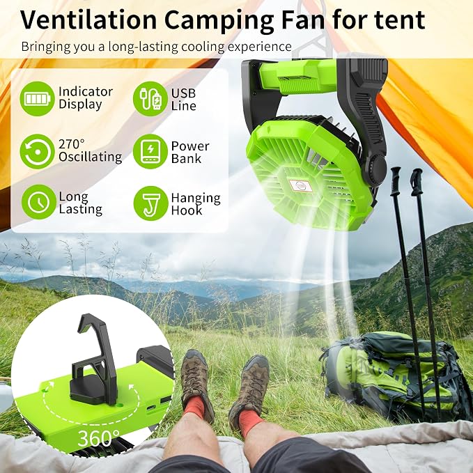 Rechargeable Portable Camping Fan - Image 5