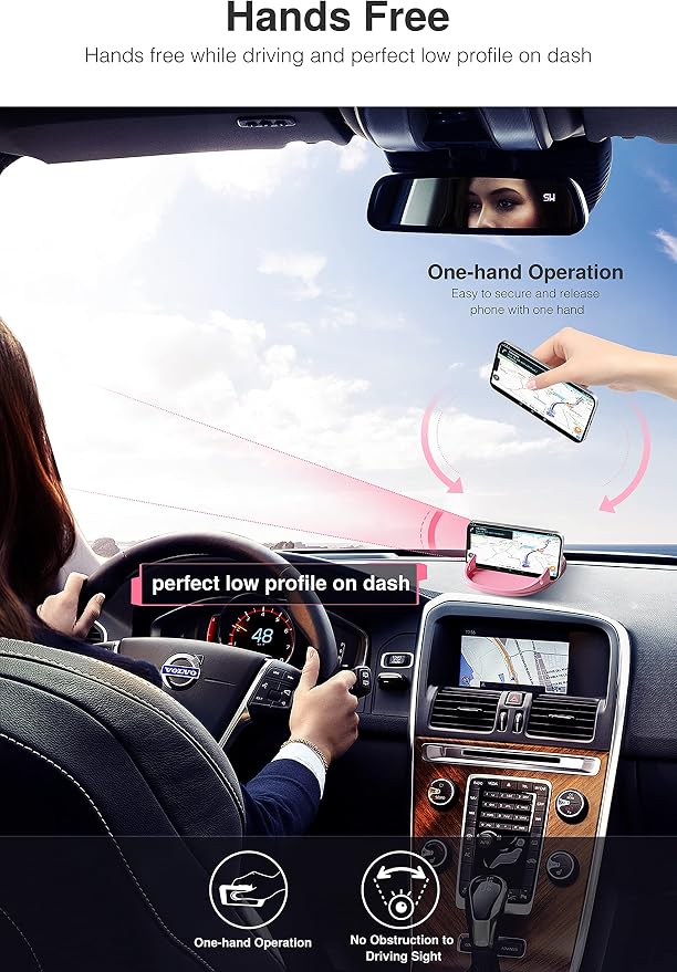 Loncaster Car Phone Holder, Car Phone Mount Silicone Car Pad Mat - Image 4