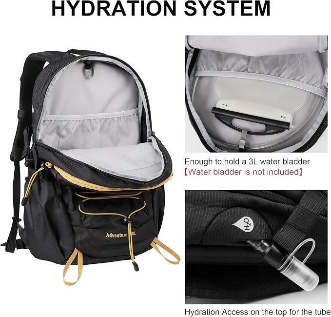 MOUNTAINTOP Hiking Backpack, 30L Camping Backpack, Men Women Hiking Daypack - Image 4