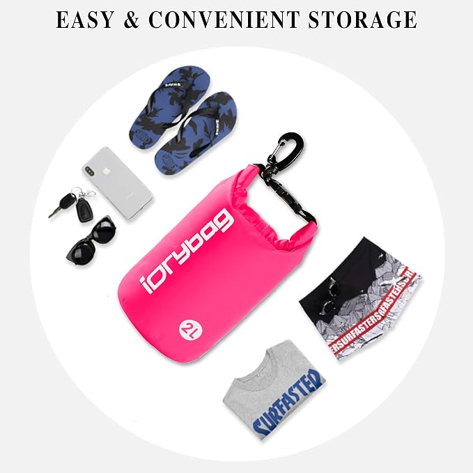 IDRYBAG Dry Bag for Kayaking Waterproof 2L/5L/10L/15L/20L, Small Dry Sack - Image 4