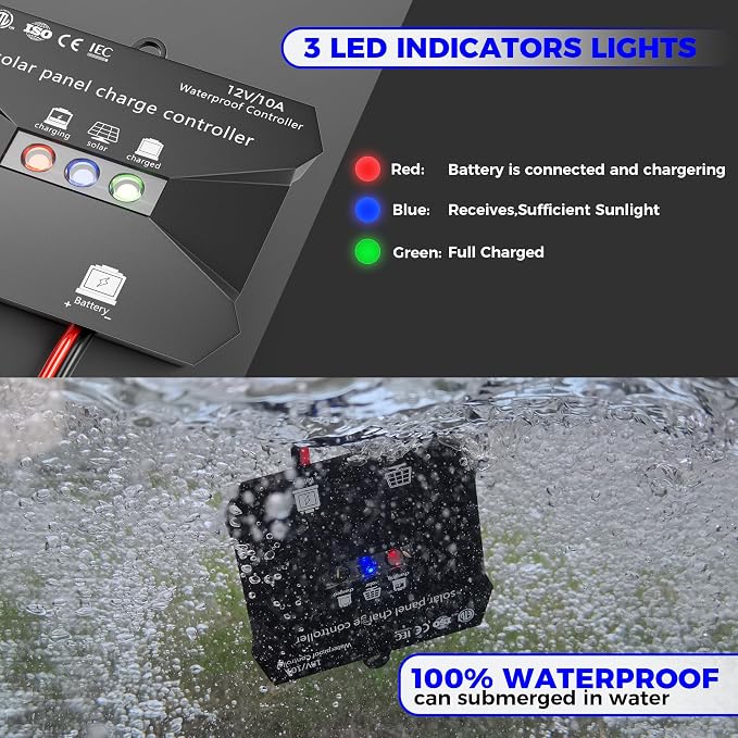 Voltset Solar Panel Kit 50W 12V, Solar Battery Trickle Charger Maintainer - Image 2