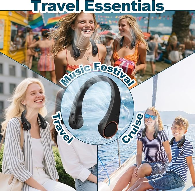 CIVPOWER Neck Fan: Portable Personal Neck Cooling Rechargeable Bladeless Fan - Image 6