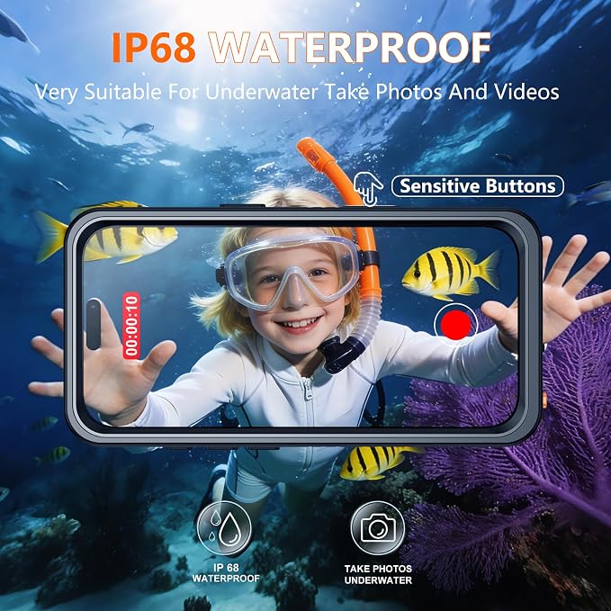 SPIDERCASE for iPhone 17 Case Waterproof, Built-in Lens & Screen Protector - Image 3