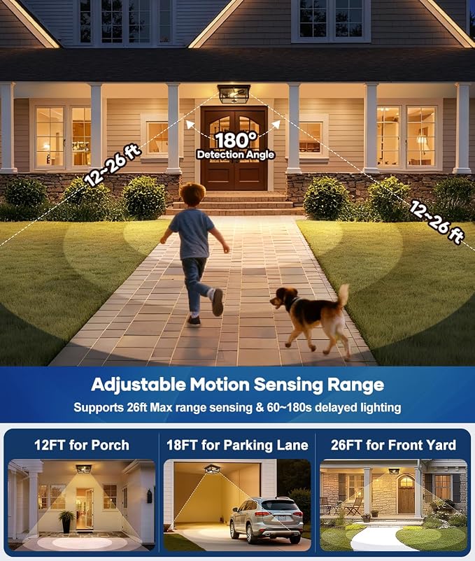 Motion Sensor Outdoor Ceiling Light - Image 3