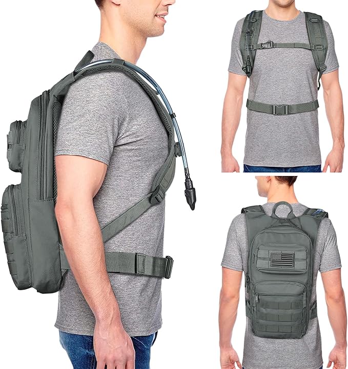 NOOLA Hydration Backpack with 3L TPU Water Bladder, Tactical Molle Water - Image 6
